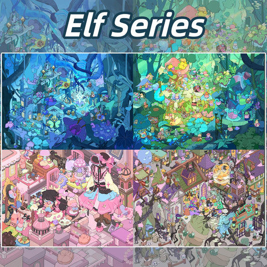 Elf Series 3D Sticker | 4 Cute Miniature Scenes
