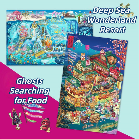 Terrifying Hospitality 3D Sticker | 2 Cute Miniature Scenes