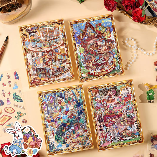 Framed Fairy Tales 3D Sticker | 4 Cute Miniature Scenes