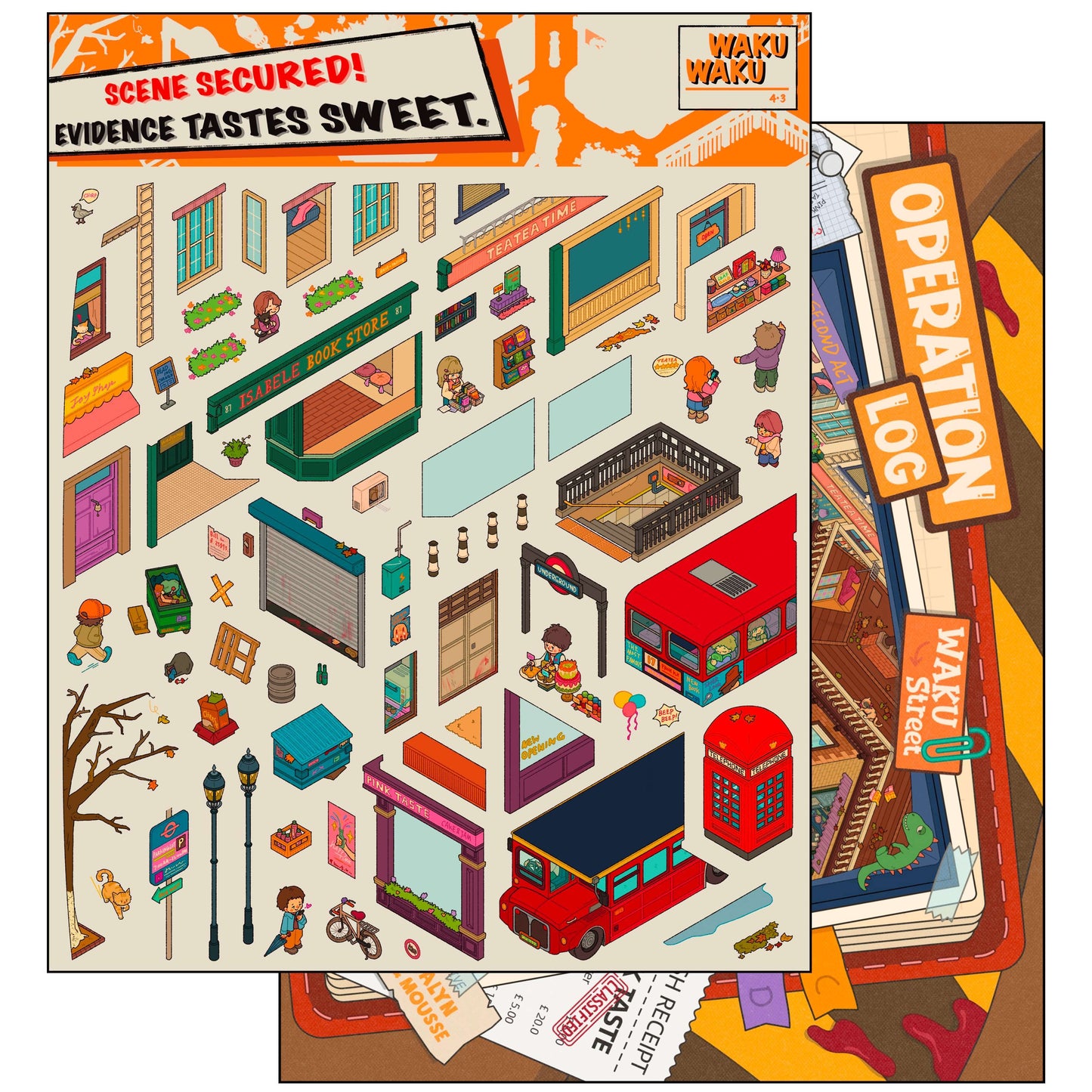 Dreamy Life 3D Sticker | 4 Cute Miniature Scenes