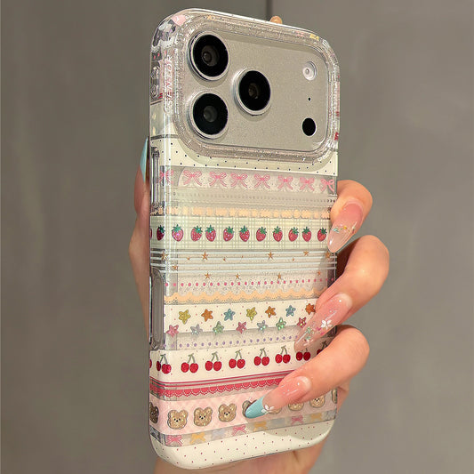 Gilt Strawberry Cherry Star Acrylic Phone Case