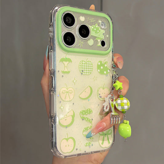 Green Bow Apple Acrylic Phone Case
