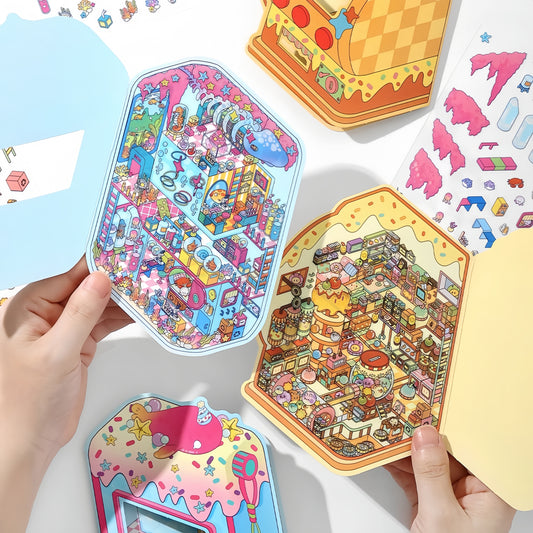 Little Corners 3D Sticker | 4 Cute Miniature Scenes