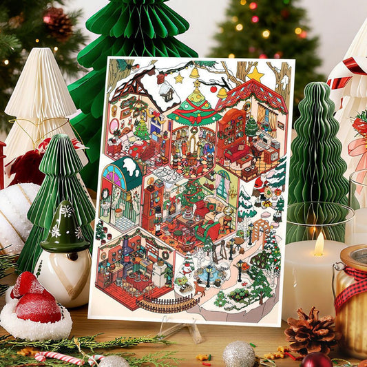 Christmas Cottage 3D Sticker