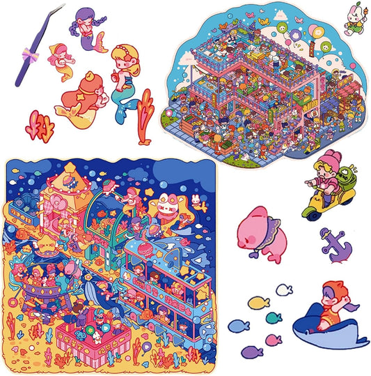 Sweet Little Moments 3D Sticker | 2 Cute Miniature Scenes