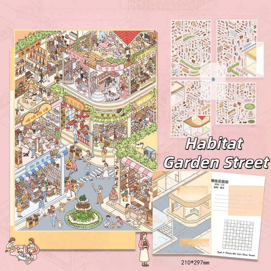 Homebound 3D Sticker | 2 Cute Miniature Scenes