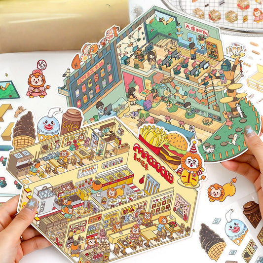 Fairytale Bazaar 3D Sticker | 2 Cute Miniature Scenes