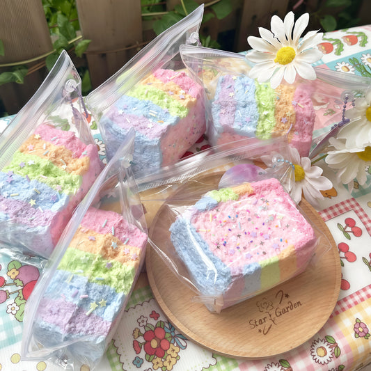 Rainbow Wrap Toast Squishy