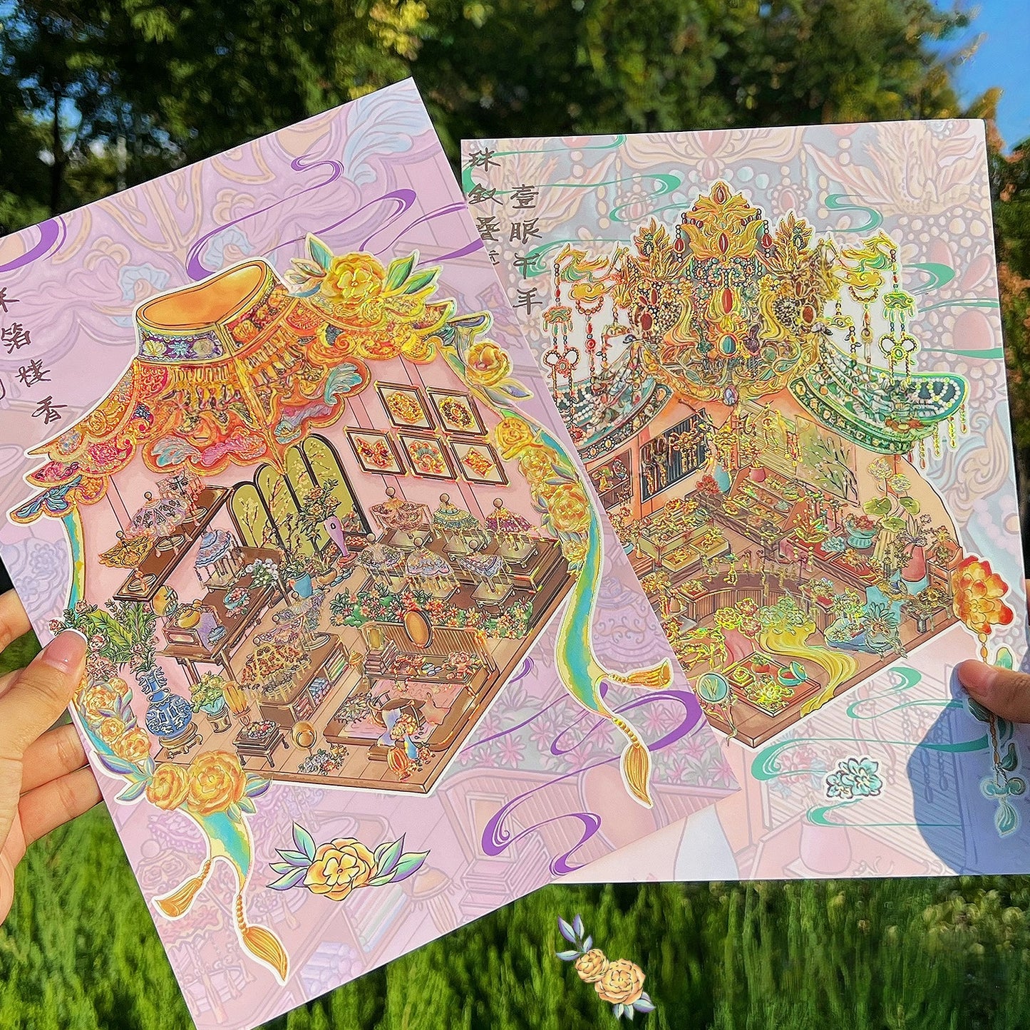 Antique Restoration 3D Sticker | 2 Cute Miniature Scenes