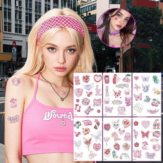 Pink Drama Temporary Tattoo