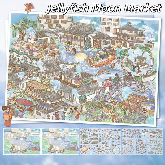 Quiet Wonders 3D Sticker | 2 Cute Miniature Scenes