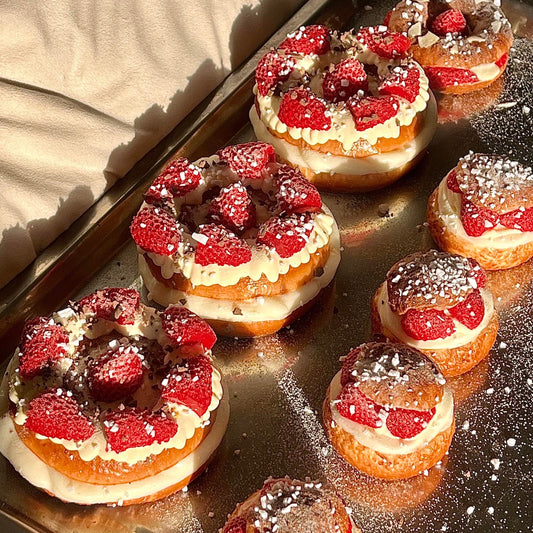 Large Bagel Strawberry Tart Squishy