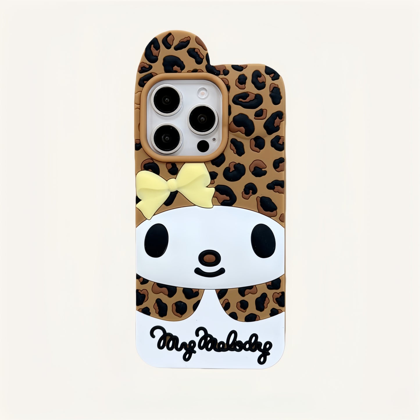 Leopard Print Bunny Silicone Phone Case