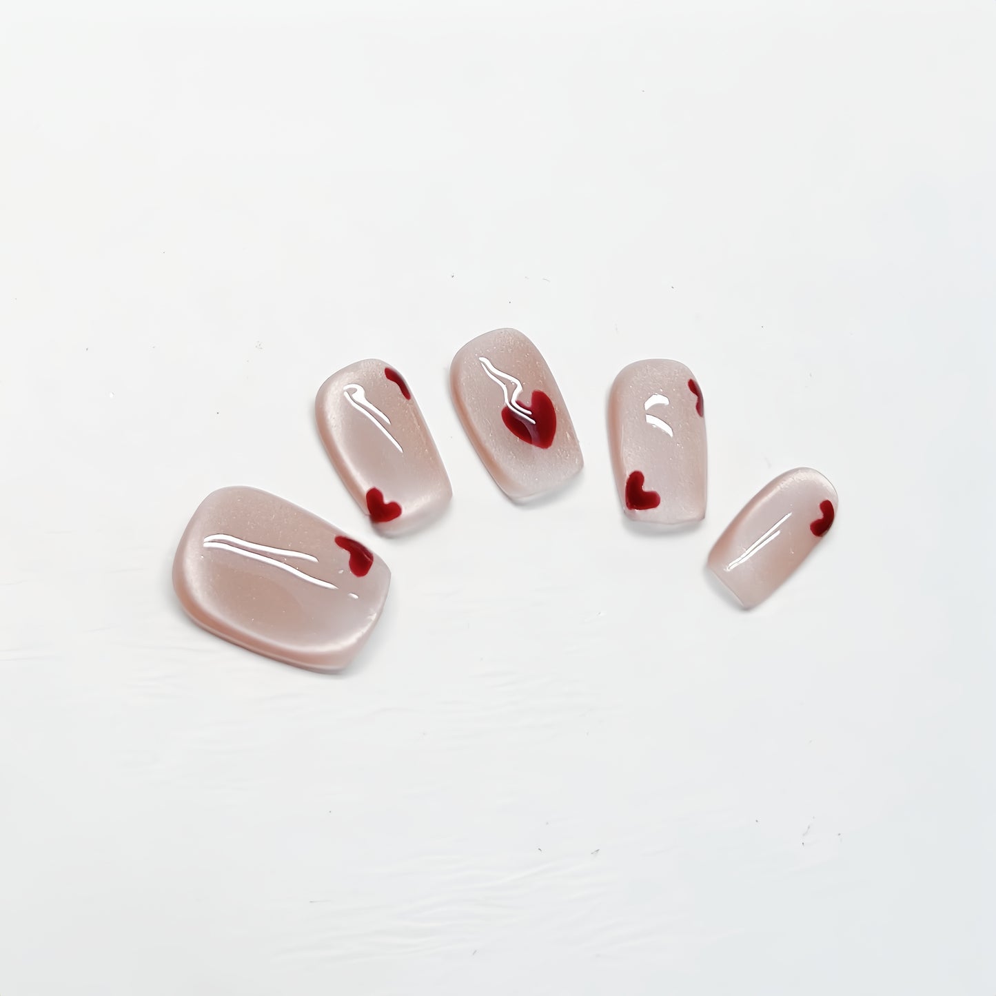 Pink Cat-Eye Nails - Medium Square