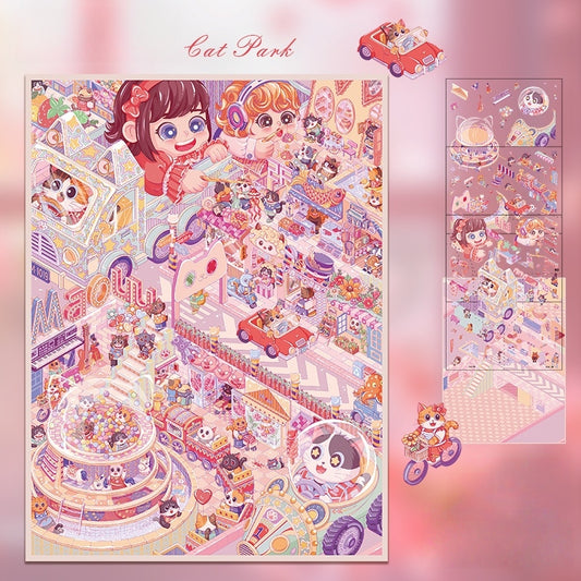 Cat Park 3D Sticker