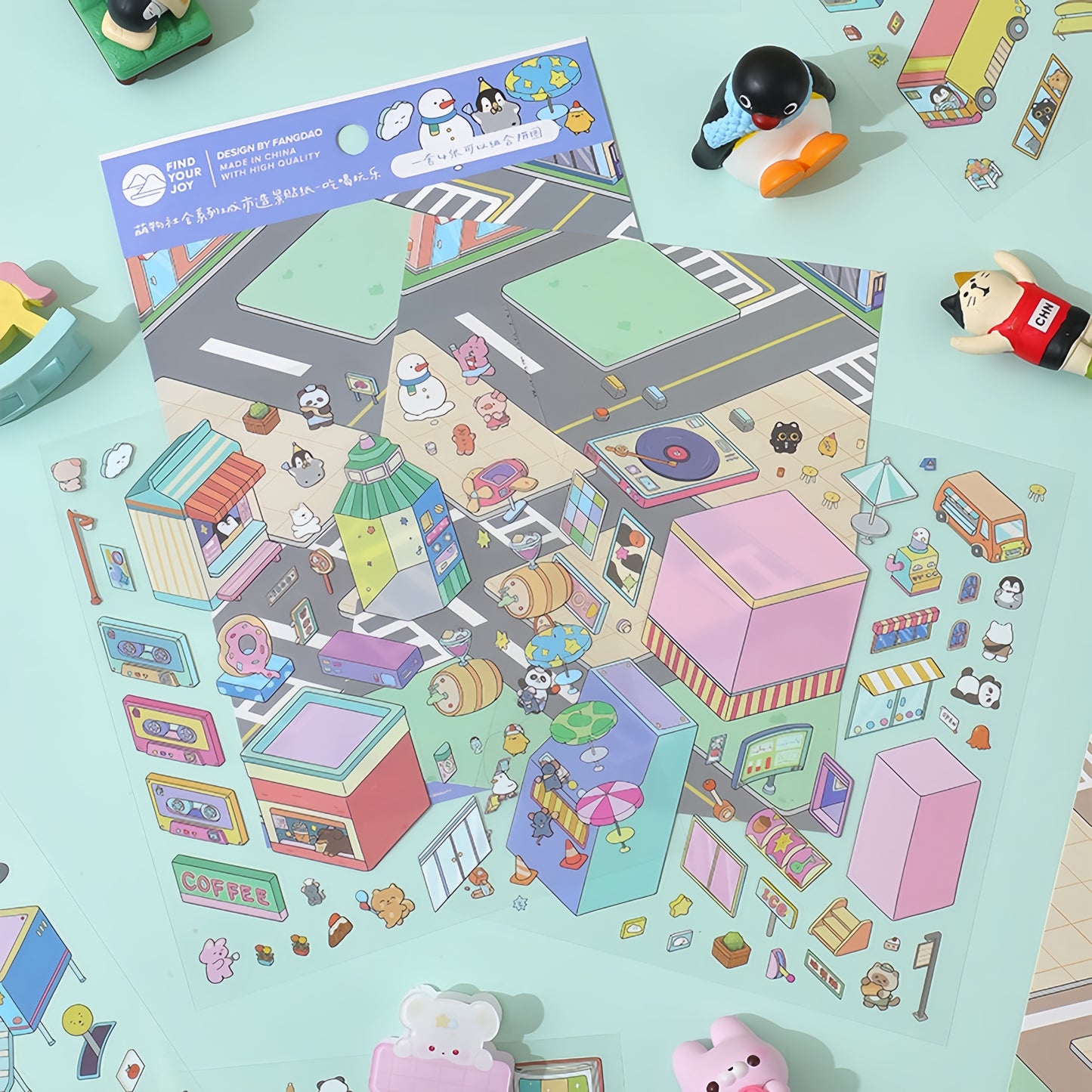 Zooptopia 3D Sticker | 4 Cute Miniature Scenes