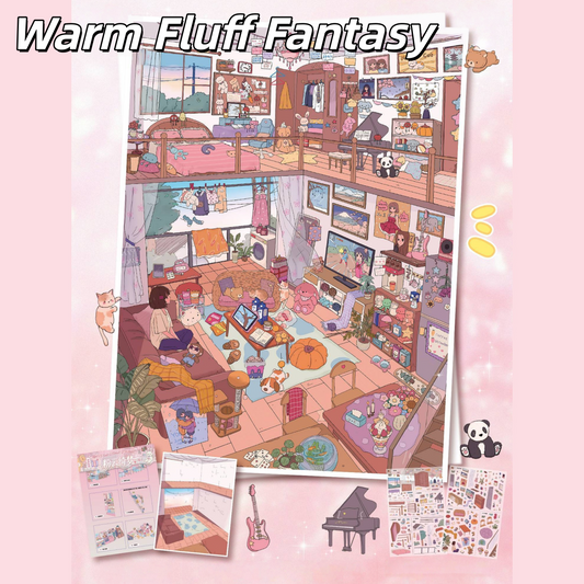 Soft Dreams 3D Sticker | 2 Cute Miniature Scenes
