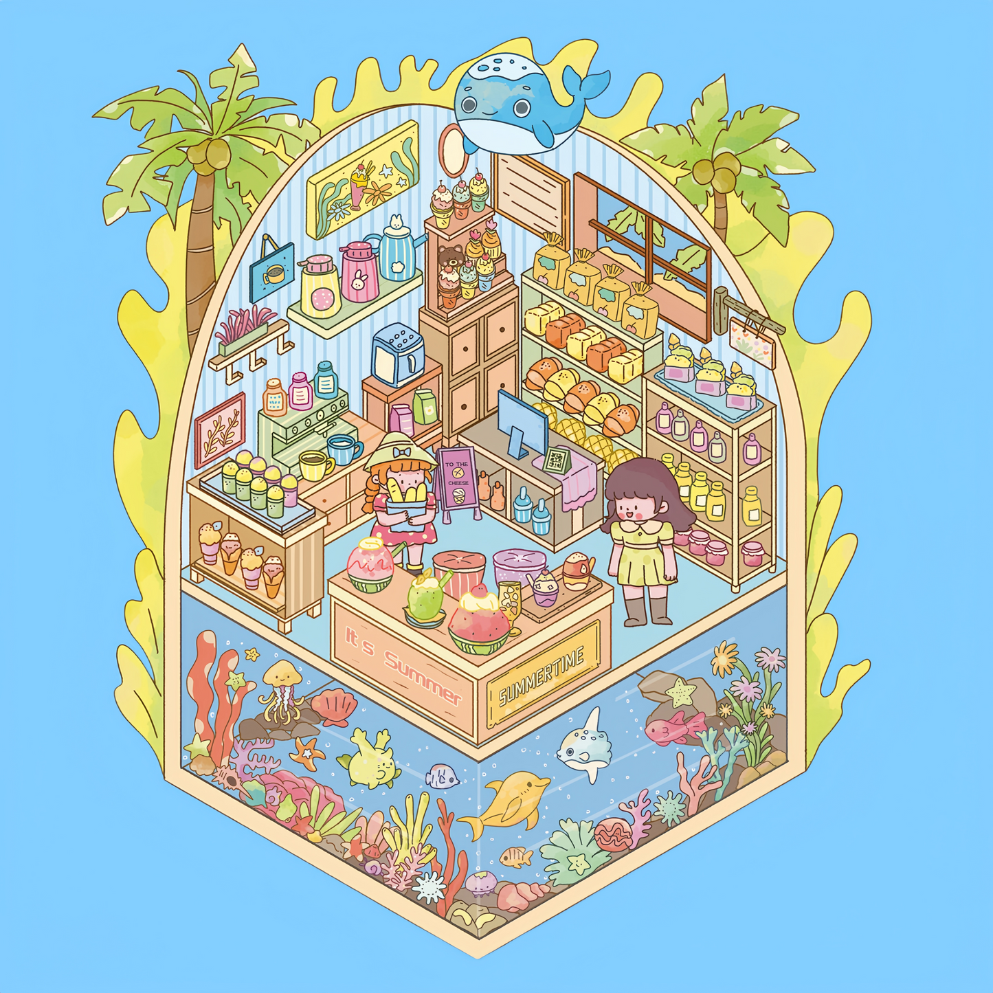 Lemon Candy 3D Sticker | 7 Cute Miniature Scenes