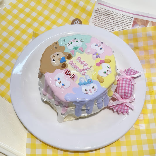 Doll Family Hand-Painted Cake Squishy
