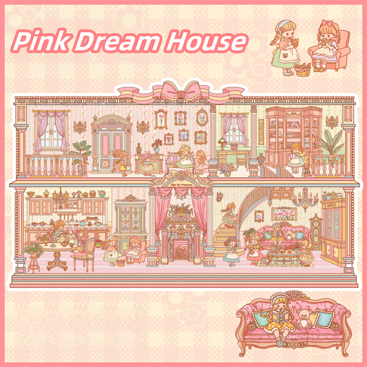 Dream House 3D Sticker | 2 Cute Miniature Scenes