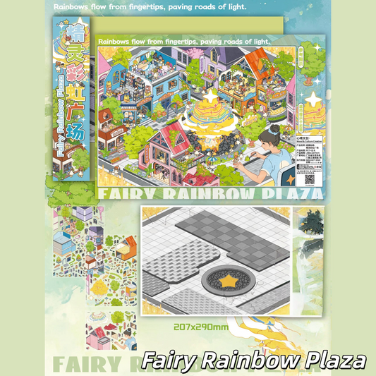 Fairy City 3D Sticker | 4 Cute Miniature Scenes