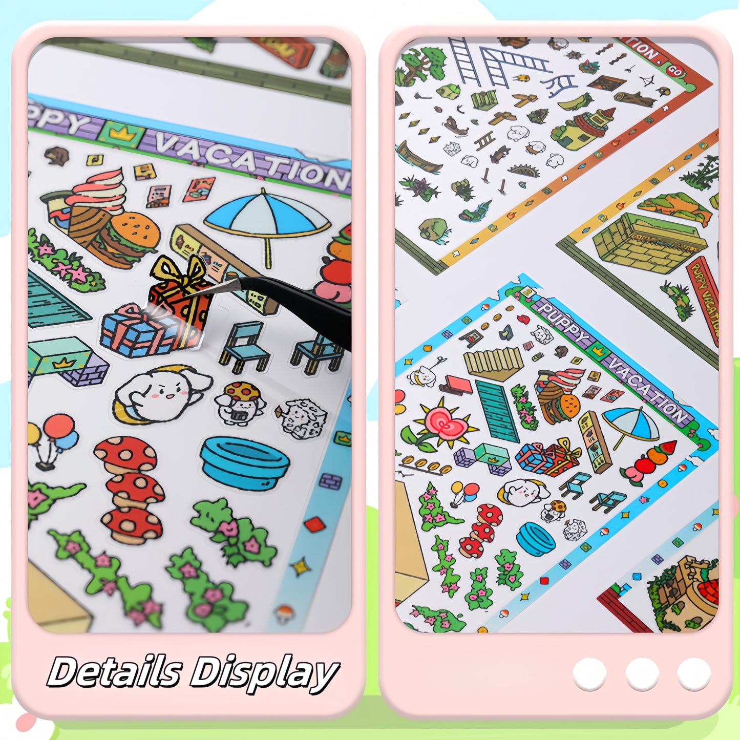 Whimsical Life 3D Sticker | 2 Cute Miniature Scenes