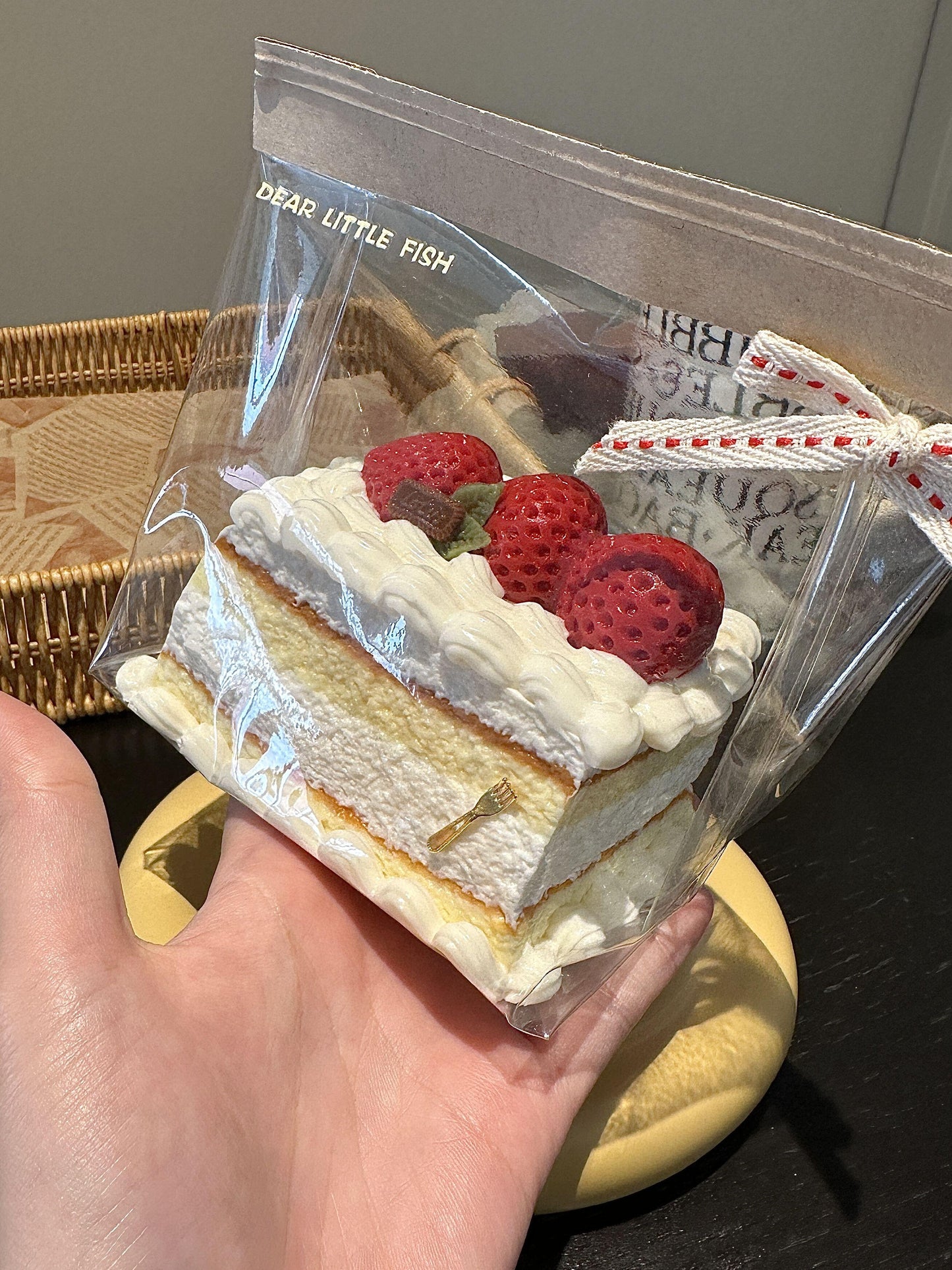 Strawberry Cream Box Cake Squishy