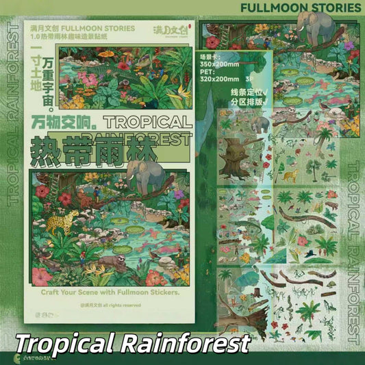 Natural Wonders 3D Sticker | 2 Cute Miniature Scenes