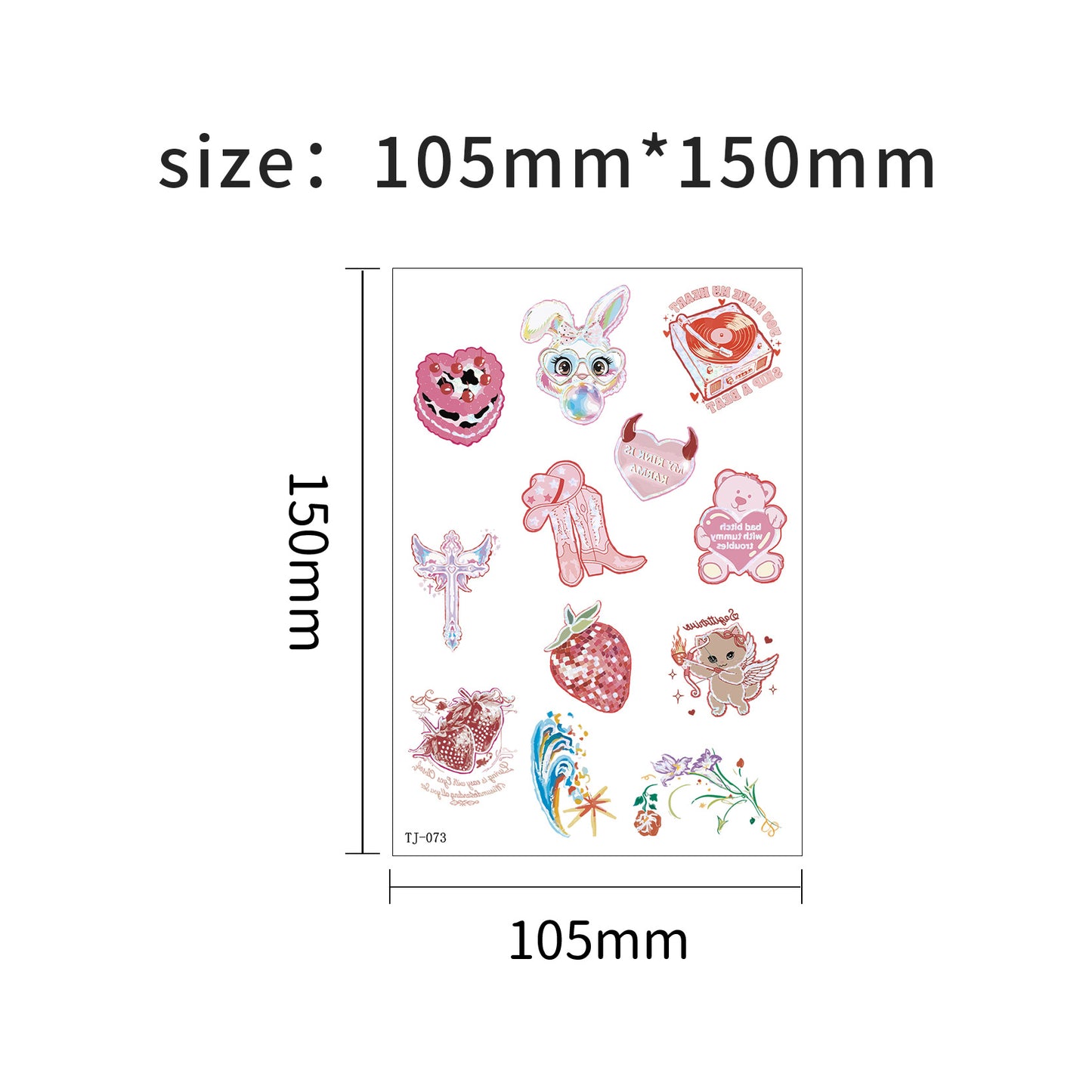 Pink Drama Temporary Tattoo