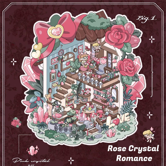 Crystal Cottage 3D Sticker | 4 Cute Miniature Scenes