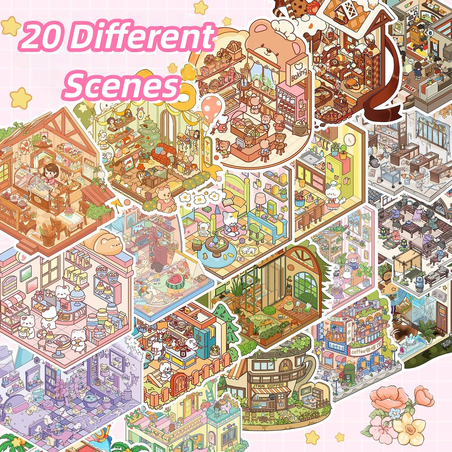 Dream Cottage 3D Sticker Book