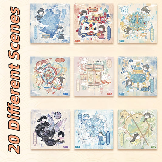 Ancient China 3D Sticker Box