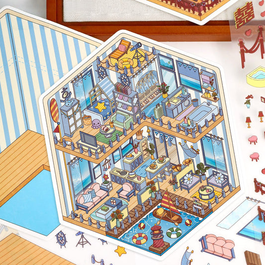 Little Wonder Rooms 3D Sticker | 2 Cute Miniature Scenes