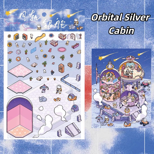 Fantasy Journey 3D Sticker | 4 Cute Miniature Scenes
