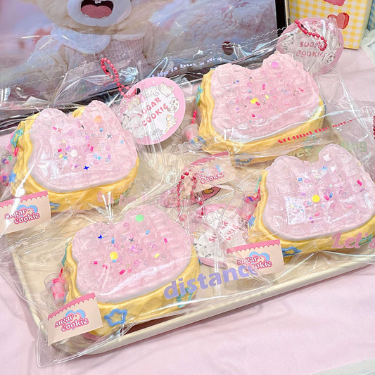 Strawberry Bunny-Shaped Waffles Squishy