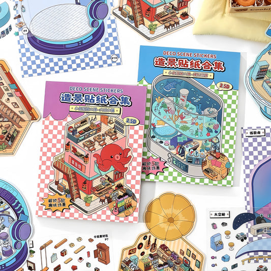 Little Corners 3D Sticker | 10 Cute Miniature Scenes
