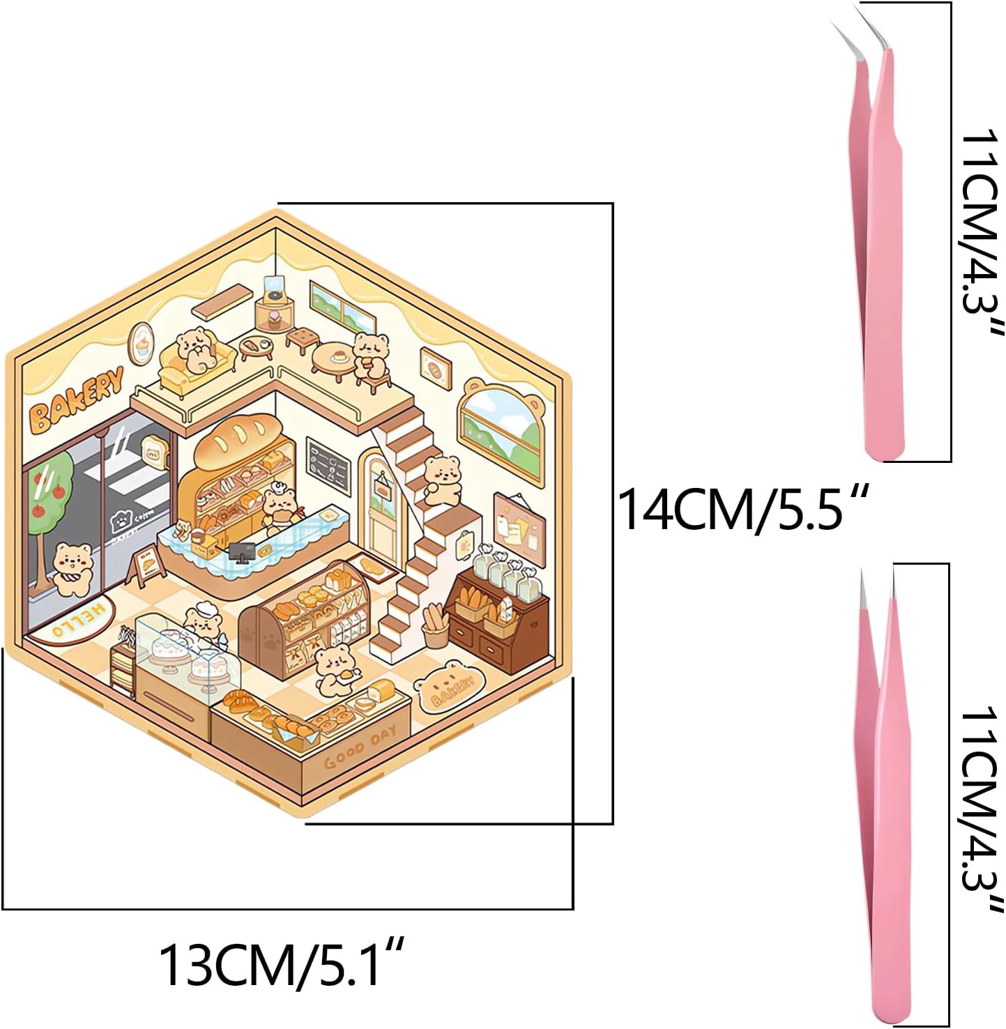 Tiny Animal Wonders 3D Sticker | 4 Cute Miniature Scenes