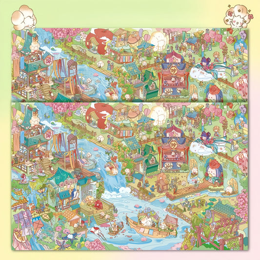 Spring Weaving Fairy Town 3D Sticker