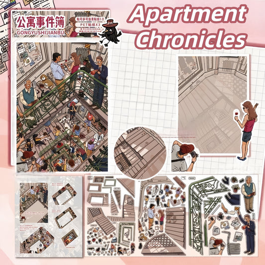 Hidden Haunts 3D Sticker | 4 Cute Miniature Scenes