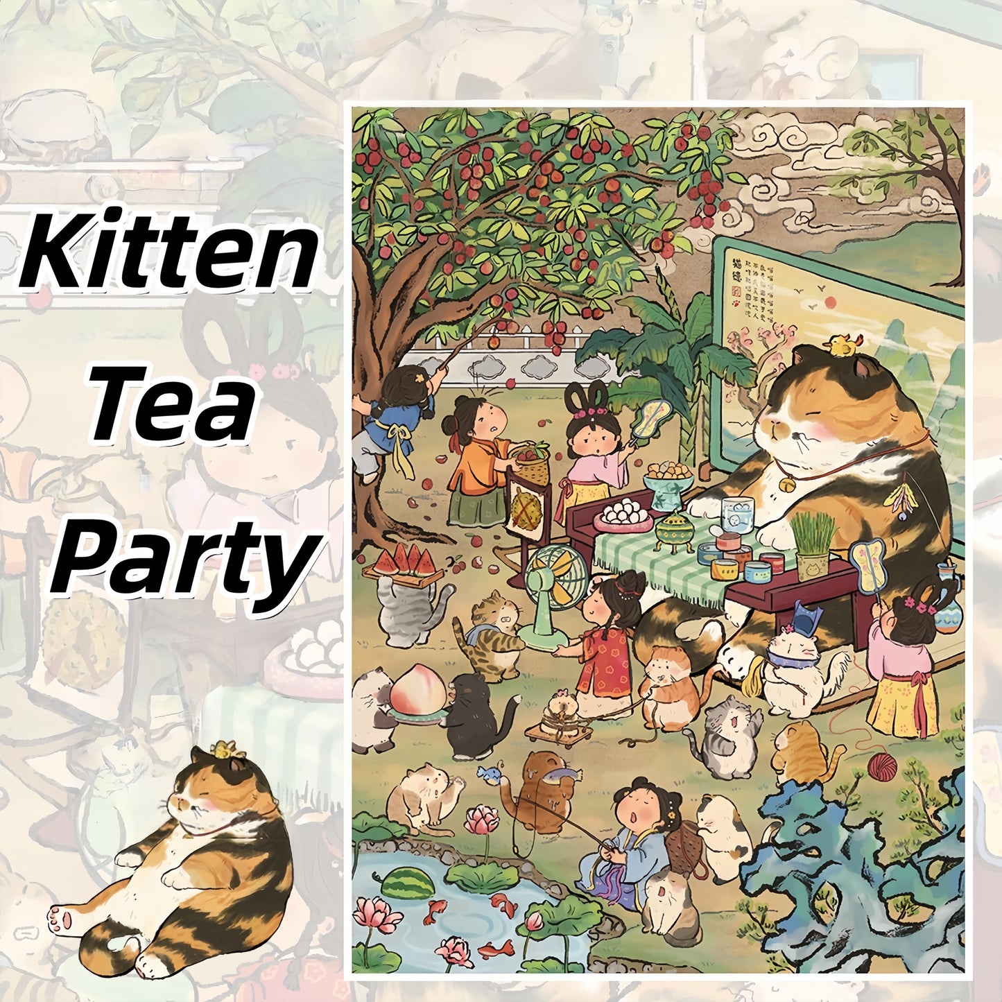 Paw Shops 3D Sticker | 4 Cute Miniature Scenes