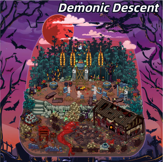 Pixel Wonderous Adventure 3D Sticker | 2 Cute Miniature Scenes