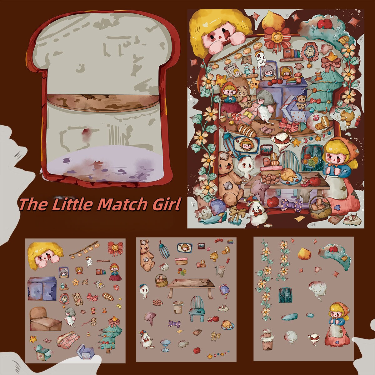 Storybook Realms 3D Sticker | 6 Cute Miniature Scenes