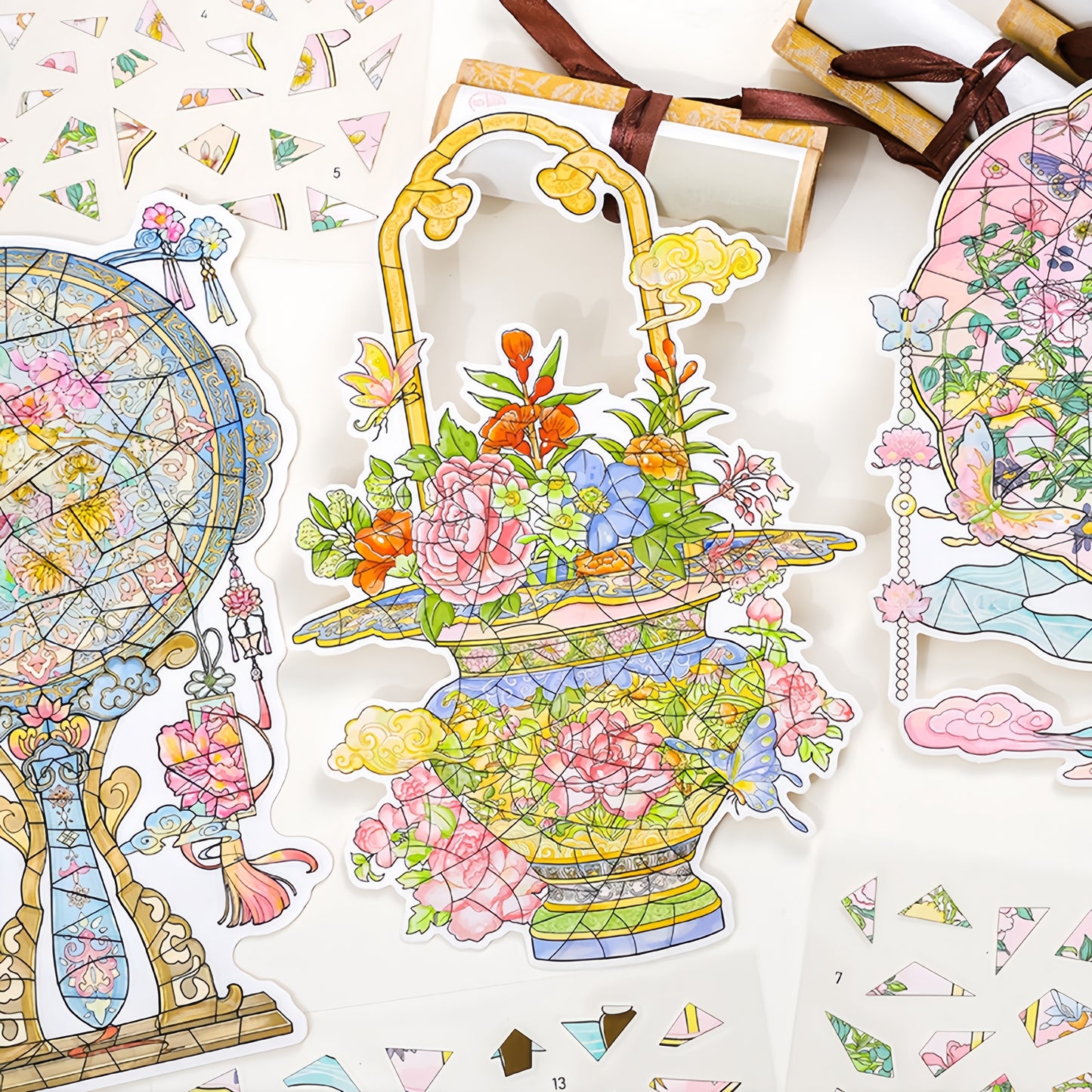 Antique Restoration 3D Sticker | 3 Cute Miniature Scenes
