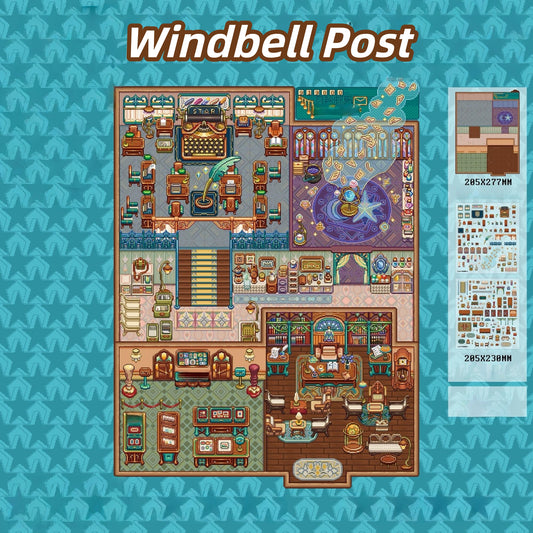 Pixel Shop 3D Sticker | 2 Cute Miniature Scenes