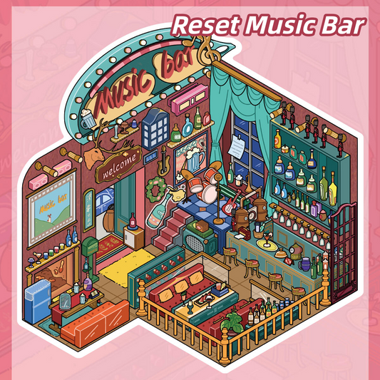 The 1990s 3D Sticker | 4 Cute Miniature Scenes