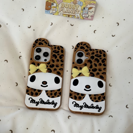 Leopard Print Bunny Silicone Phone Case