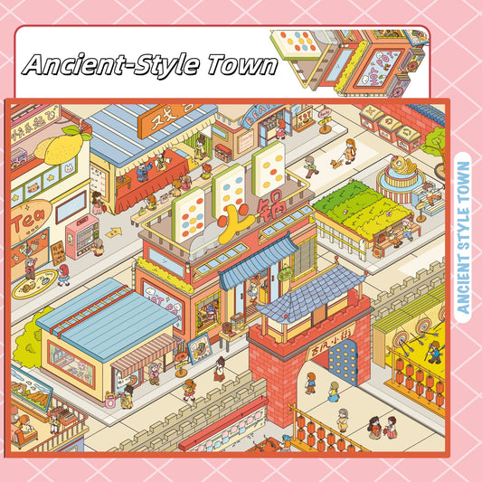 Old Times 3D Sticker | 2 Cute Miniature Scenes