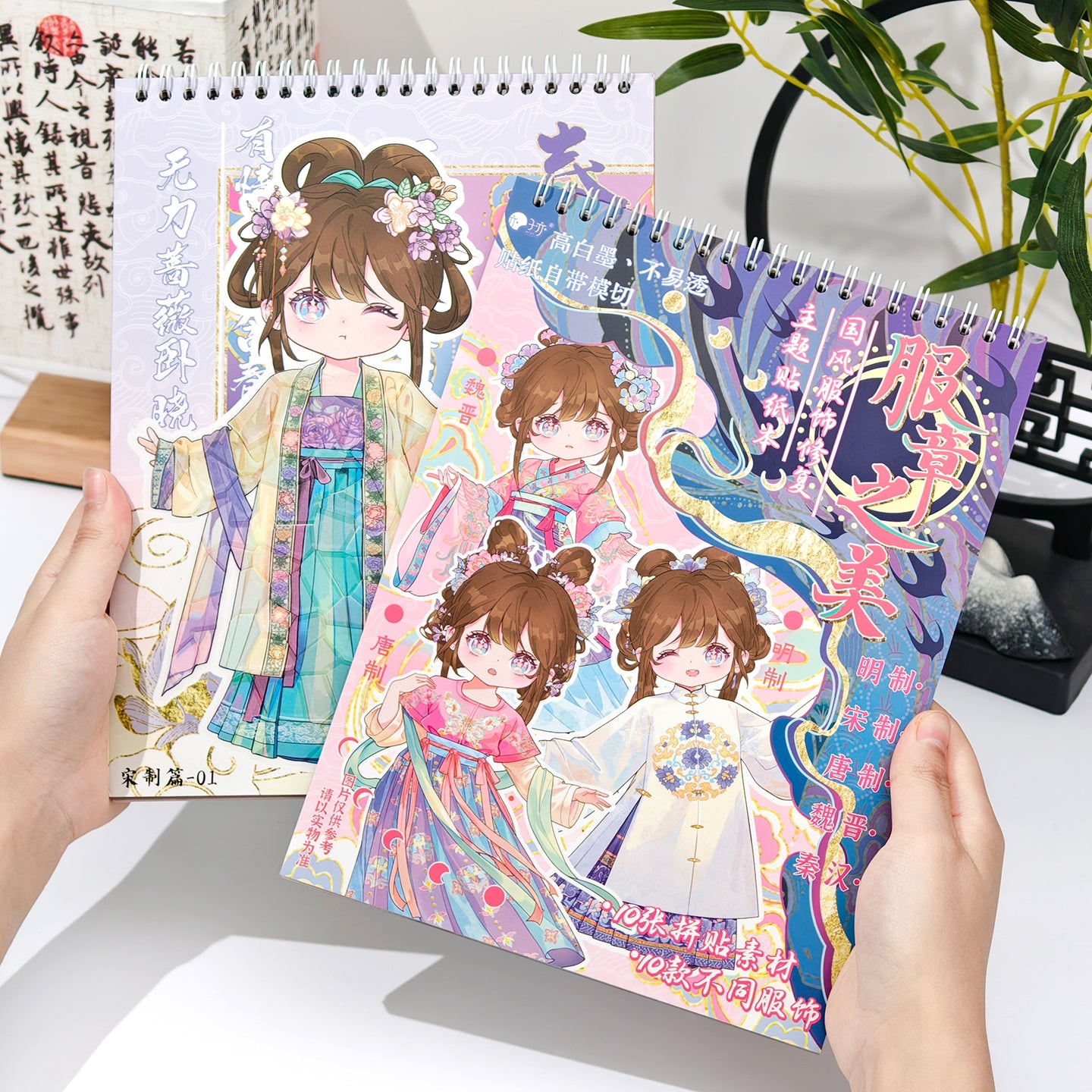 Beauty of Ancient Clothing 3D Sticker Book