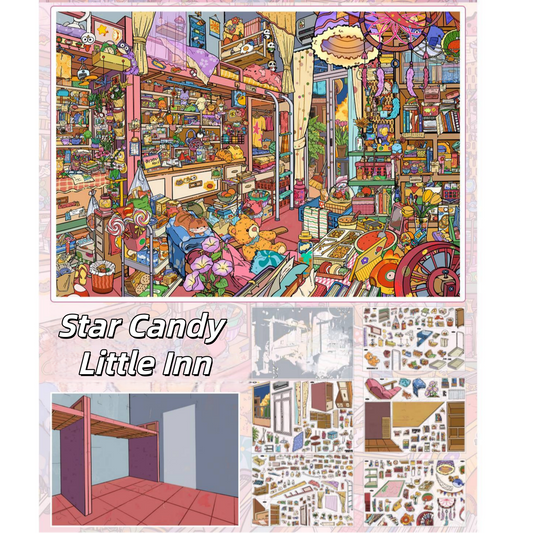 Evening Escapes 3D Sticker | 2 Cute Miniature Scenes