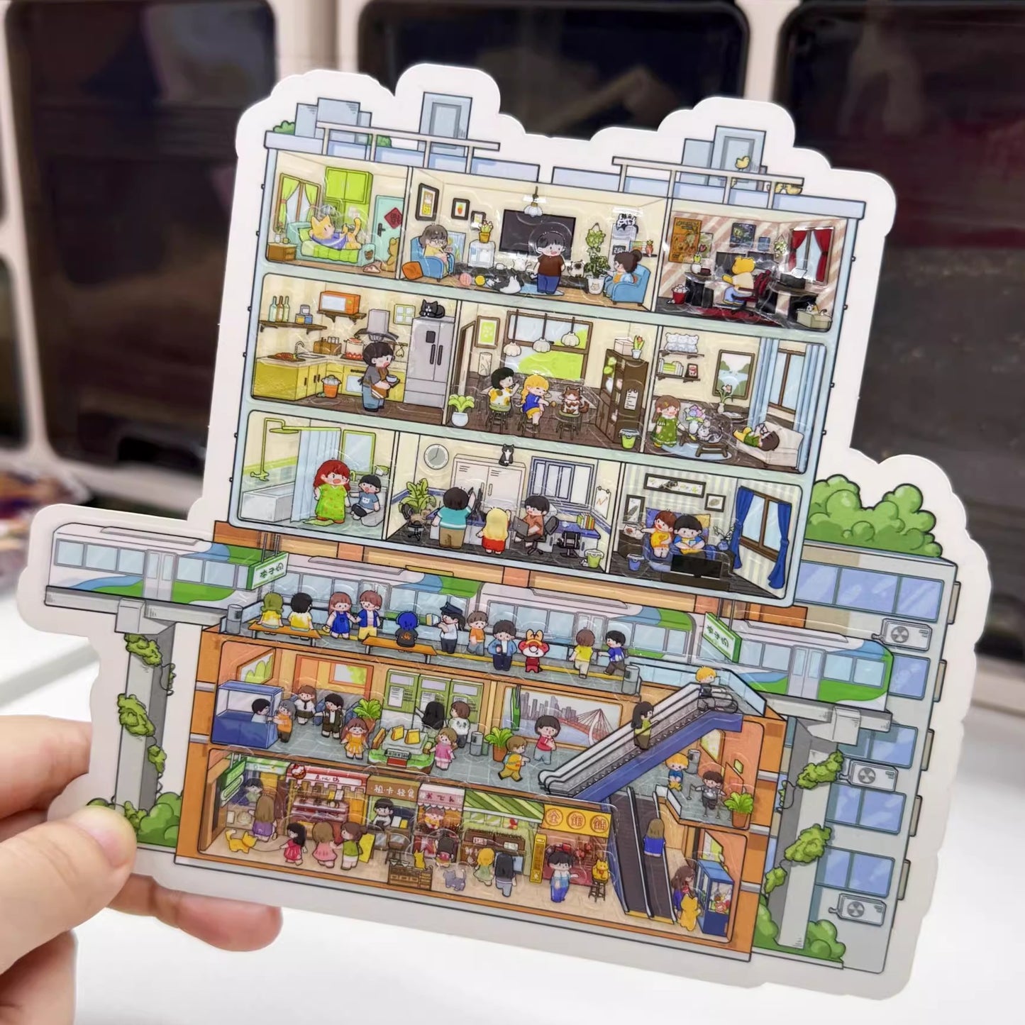 Tiny Community 3D Sticker